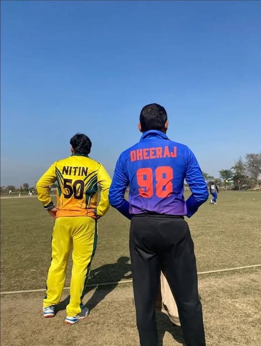 Nitin and Dheeraj on the field