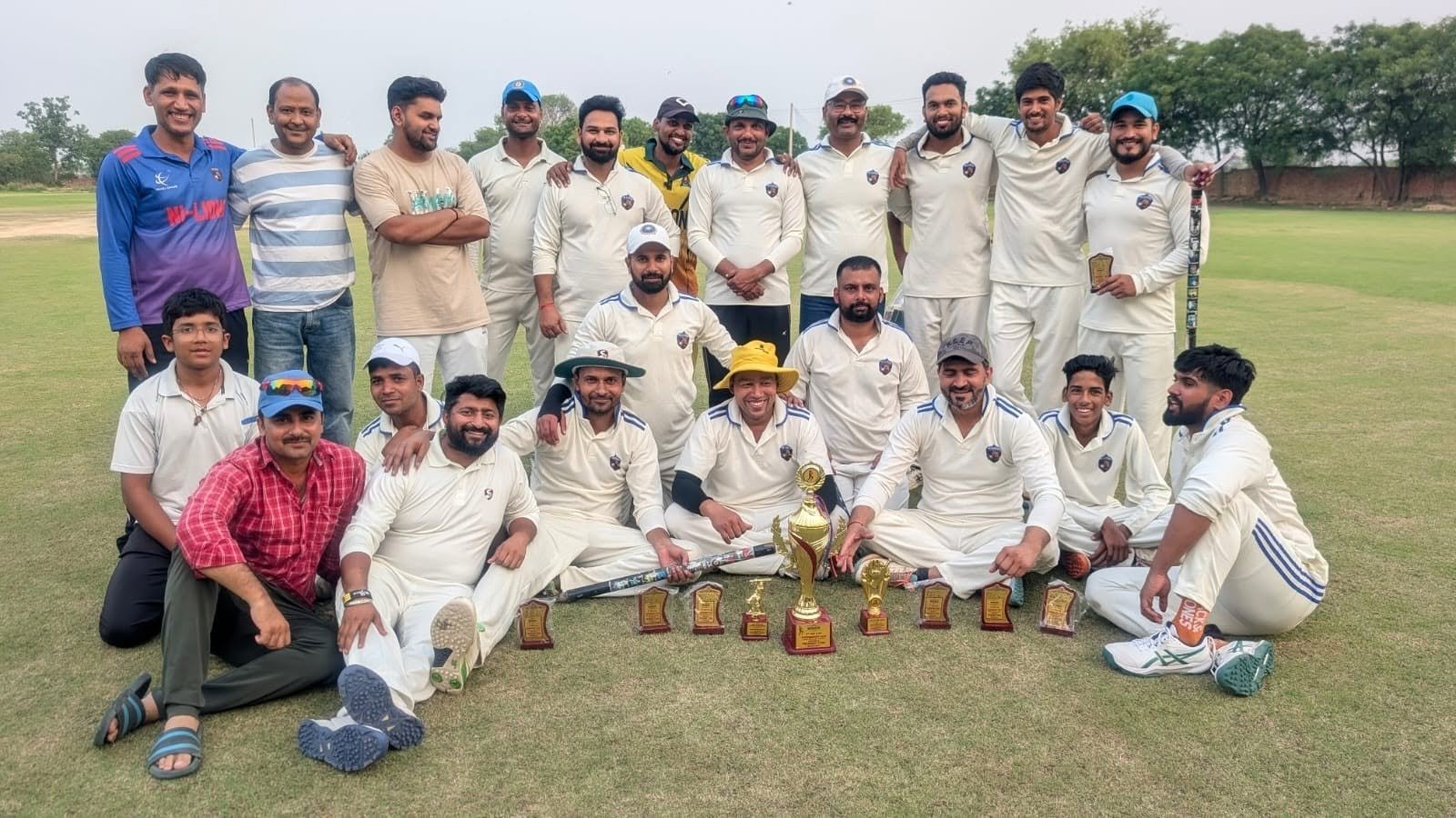 Ni-Lions Cricket Club championship trophy celebration