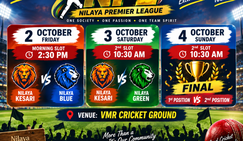Nilaya Premier League Announces Final Match Schedule